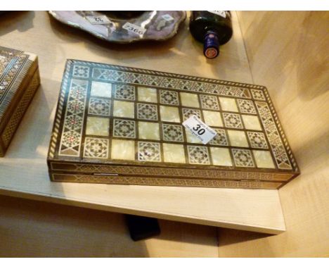 Mother of Pearl inlaid chess board