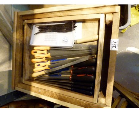 Craftsman made boxes containing tools