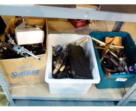 Three boxes of mixed tools