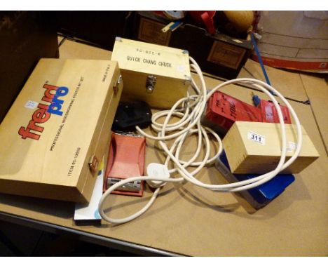 Mixed lot of tools, boxes, sanders etc