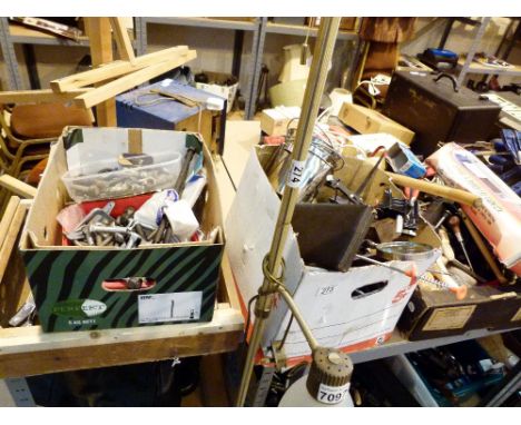 Three boxes of mixed tools