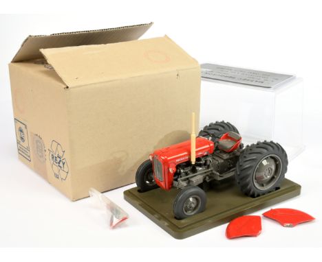 G &amp; M Farm Models (1/16th scale) Massey Ferguson 35 Tractor - Red, grey, cream exhaust stack - Good Plus to Excellent (do