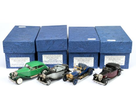 Max Kernick a group of 1/43rd scale models including (1) 1934 Rolls Royce 20/25 Sedanca drophead coupe by Gurney Nutting, (2)