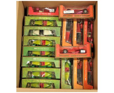 Matchbox Models of Yesteryear Group of early 1970's issue cars. Including Y1 1936 Jaguar SS-100; 4 x Y3 1934 Riley MPH; 4 x Y