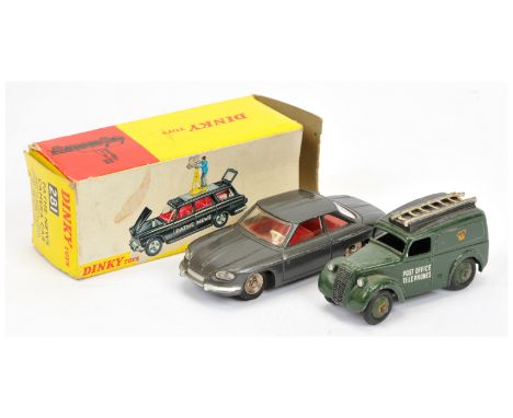 2 x Dinky unboxed cars &amp; 281 Pathe News Camera Empty box -&nbsp; Including (1) 524 Panhard 24 - Graphite grey body and ba