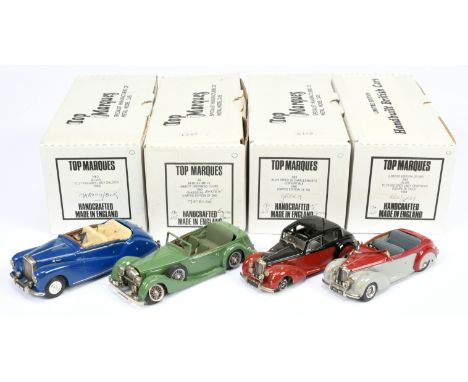 Top Marques a group of 1/43rd scale models including (1) B4 1950 Bentley MK VI Abbott drophead coupe, HE9 1938 Alvis speed 25