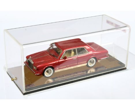 FYP Creations 1/43rd scale Rolls Royce Silver Spirit "two doors" by Hooper, maroon. Condition - Good to Excellent within Good