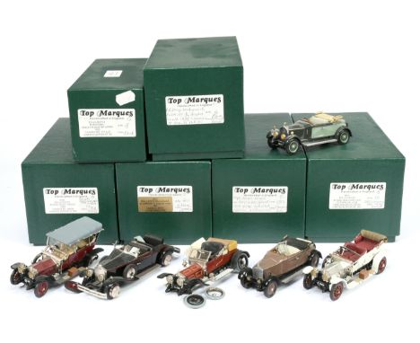 Top Marques a group of 1/43rd scale models including (1) 1932 Rolls Royce Phantom II Henley roadster, (2) 1927 Rolls Royce by