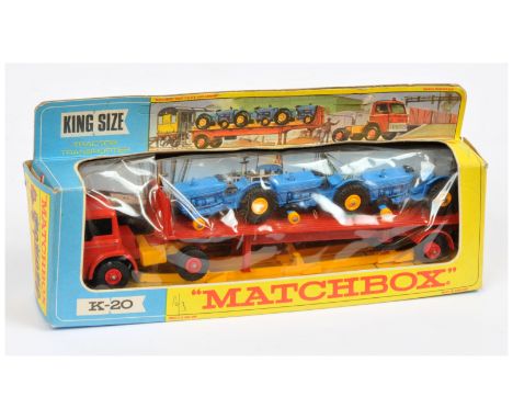 Matchbox King Size K20 Tractor Transporter - Excellent to Near Mint in Fair to Good creased window box.