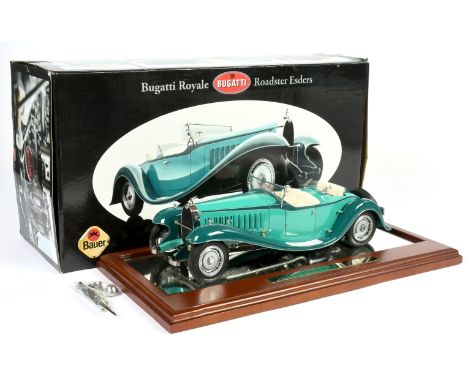 Bauer (Germany) 1/18th scale Bugatti Royale Roadster Esders 1932 chassis No.41111 - Two-Tone blue/turquoise, highly detailed 