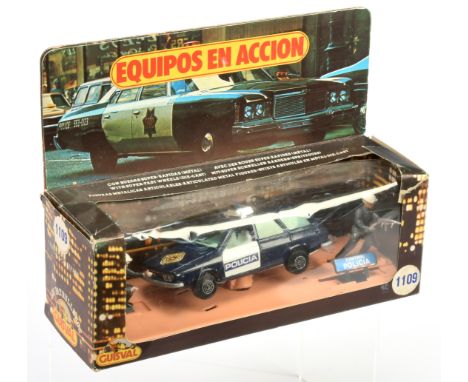 Guisval (Spain) 1109 "Police" Car Set to include - Renault Estate Car "Policia" - dark blue body, white interior and side doo