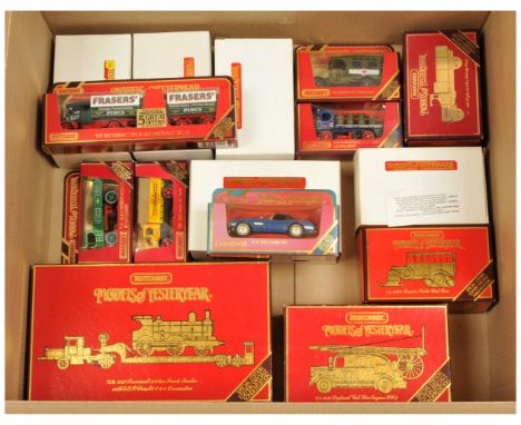 Matchbox Models of Yesteryear Group of cars - Including (1) Leyland Cub Fire Engine; (2) Scammell Pickfords low Loder with Lo