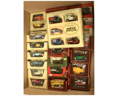 Matchbox Models of Yesteryear. A Mixed Boxed Group to include Y1 1936 Jaguar SS-100,&nbsp;Y20 1937 Mercedes 540K, Y24 1928 Bu