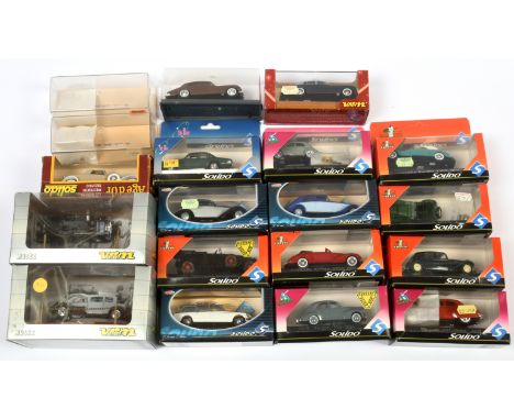 A mixed group of models to include Solido 4546 Peugeot 203, Solido 4160 Alfa Romeo 2500 Sport, Solido 4165 Renault 40 cv Pres