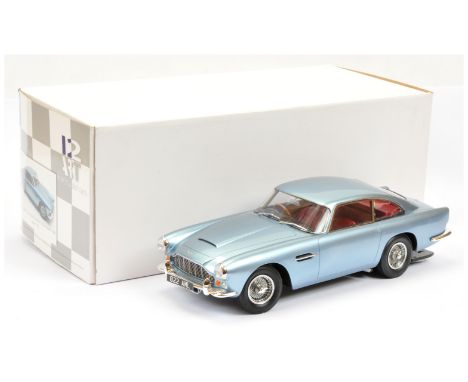 I2ART 0108040 1/12th scale 1964 Aston Martin DB4 DHC - blue metallic, Fair - plastic baseplate has snapped cleanly in two par