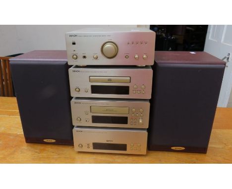 A Denon music system , to include Personal component system integrated stereo amplifier, compact disk player,&nbsp; stereo ca