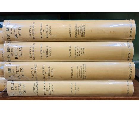 Bannerman (D.A.) &amp; Lodge (G. E.) The Birds of the British Isles. 12 volumes all in dustwrappers. 386 colour plates. Volum