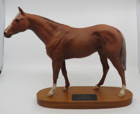 Beswick model of Grundy, Racehorse of the year 1975, winning the Derby , Irish Sweeps Derby and King George VI &amp; Queen El