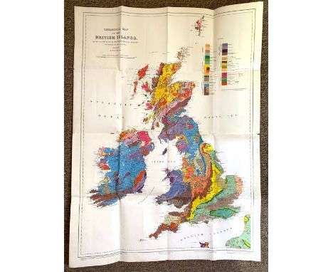 Geological Map of the British Islands, E. B. Bailey, third edition, 1939, Ordnance Survey, Colonel Duncan A. Johnston, approx