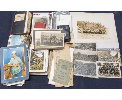 An archive of material compiled by Frank Edward Lloyd of Swadlincote, to include a small 1930s scrapbook relating to Jerusale