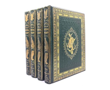 Cassell’s Popular Natural History. 4 volumes Mammalia (volumes 1+2), Birds and Reptiles (3 + 4). 43 colour plates with 4 engr