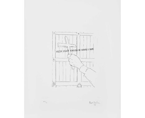 Bob Dylan (b.1941) American "Knockin' on Heavens Door" Each inscribed A/P 15/40, one signed and numbered, etchings, 39cm by 3