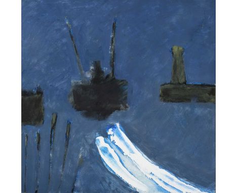 Jeremy le Grice (1936-2012)"Night Ferry II"Signed, inscribed verso and dated (20)07, oil on board, 60cm by 60.5cmSome surface