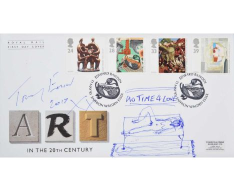 Tracey Emin CBE RA (b.1963)"No Time 4 Love"Signed, inscribed and dated 2017, biro on an Art in the 20th Century Royal Mail Fi