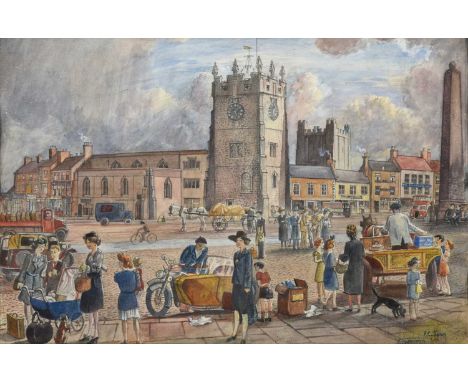 Fred Cecil Jones (1891-1956) "Richmond"Signed and inscribed, mixed media, 25cm by 37cmSome light surface dirt, slight time st