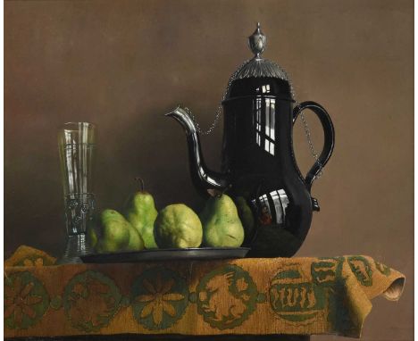 Willem Dolphyn (1935-2016) Belgian  “The Artist Reflected”  Signed and dated 1996, oil on panel, 48cm by 58.5cmProvenance: W.