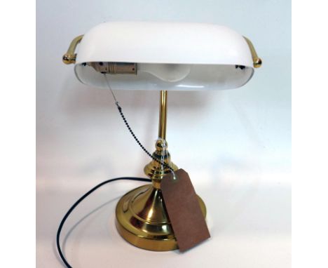 A 1930's style banker's desk lamp, H.34cm 