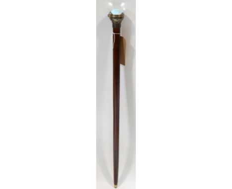 A contemporary cane, with ball clock to top, H.101cm 