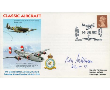 Kenneth Wilkinson 616 sqn WW2 RAF Battle of Britain fighter ace signed 1992 Classic Fighter Airshow cover. Number 1 of 2 issu
