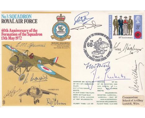 No3 Sqn formation in 1912 Signed 8 Ex Members Pilots 3 Sqn WW1 and WW11. 13 May 72 - BFPS 1286 - No. 3 Sqn. RAF - 60th Annive