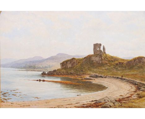 WALLER HUGH PATON RSA RSW (Scottish 1828-1895) Arras Castle Isle of Mull Watercolour, signed and dated 1893 lower right, 32cm