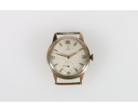 Gents 9ct gold Tudor wristwatch with Swiss 15 jewel Tudor movement, the backplate marked 'Dennison made for Rolex' weighing 5