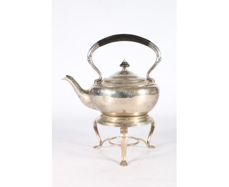 George V silver spirit kettle on stand (lacking burner) by Harrison Brothers &amp; Howson (George Howson), Sheffield 1927, 87