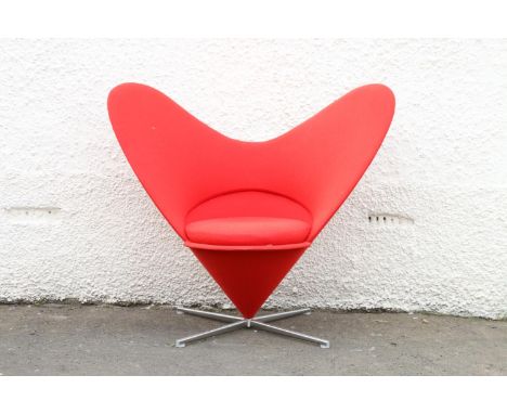 Mid-century design heart cone chair, designed by Verner Panton (Danish 1926-1998) for Vitra. We believe this to be a Verner P