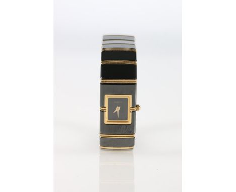 Ladies 18ct gold plated steel Rado wristwatch. 