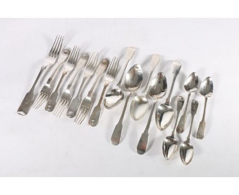 Scottish silver flatware by Marshall &amp; Sons of Edinburgh, to include five tablespoons (four with &nbsp;Colin Richardson m