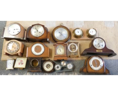 A Kunda electronic clock and  other mantle clocks (2) 