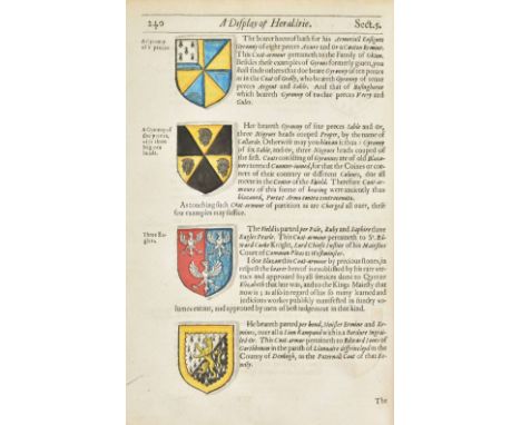 Guillim (John). A Display of Heraldrie: Manifesting a more easie accesse to the knowledge thereof then hath beene hitherto pu
