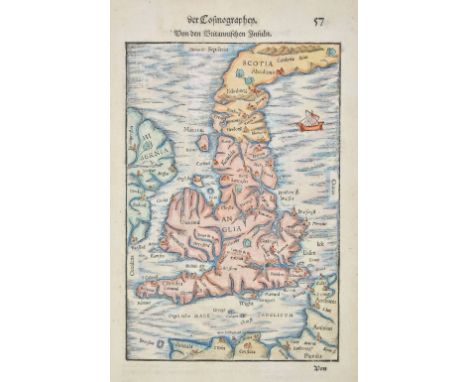 British Isles. Ruscelli (Girolamo), Tabula Europae I, [1561], uncoloured engraved map on a trapezoidal projection, slight bro