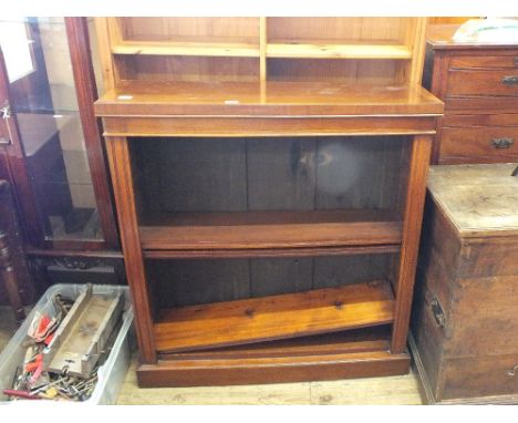 A Victorian mahogany four shelf open bookcase