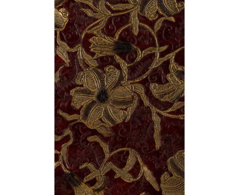 LONG SCROLL GILT EMBOSSED LEATHER PAPER, KINKARAKAWAKAMI, BY ROTTMANN STROME AND CO MEIJI PERIOD, 1884-1890  明治 約1884-1890年 '