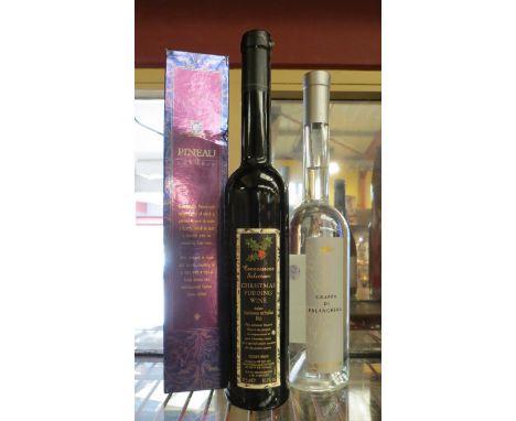 Grappa Di Falanghina, Italy. Pineau De Laborie, South Africa, 37.5cl, boxed. A xmas pudding wine, Connoisseur selection, 37.5