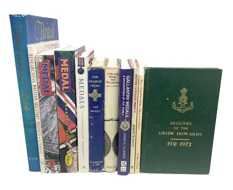 Eleven medal reference books including Ian Bisset: The George Cross; Spinks British Battles & Medals; William Spencer: Medals