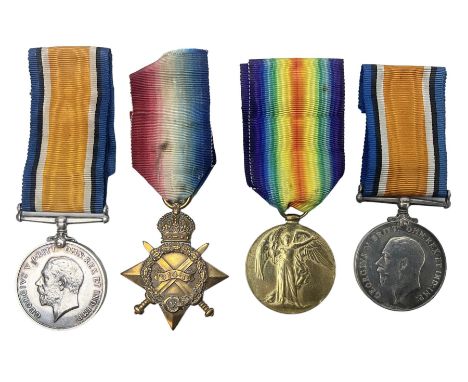 WW1 group of three medals comprising British War Medal, 1914-15 Star and Victory Medal awarded to 1781 Pte. W. Cartwright Man