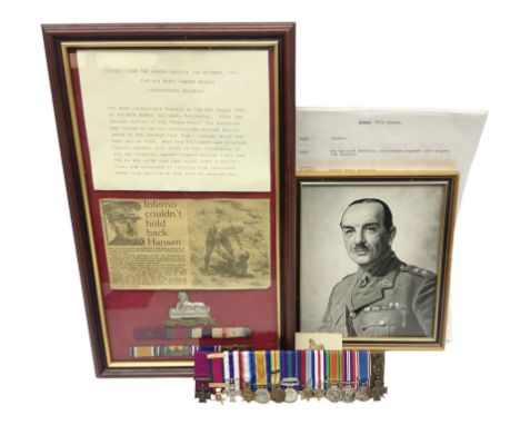 Captain (later Brigadier) Percy Howard Hansen V.C., D.S.O., M.C. 6th (Service) Battalion Lincolnshire Regiment - representati