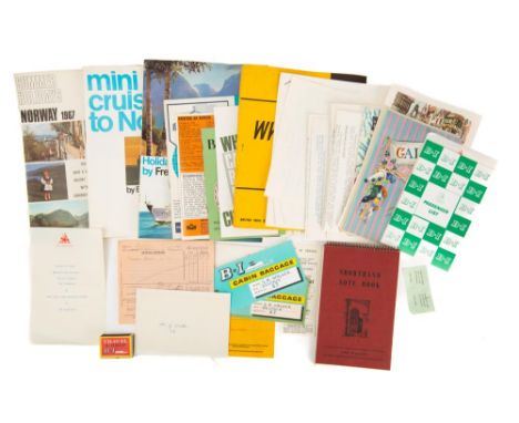 A collection of ephemera for the British India Line 'Northern Cruise No.55' aboard SS 'Devonia', April/May 1967:  retained by